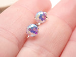 CZ Mermaid  Lavender Titanium Earrings Pair