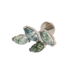 Moss agate Vine natural stone & flatback