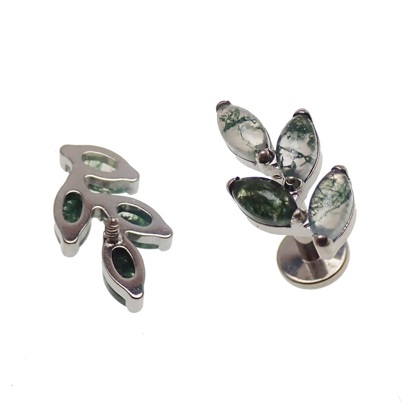 Moss agate Vine natural stone & flatback