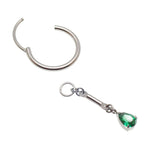 20g Titanium Hoop & charm dangle Earring