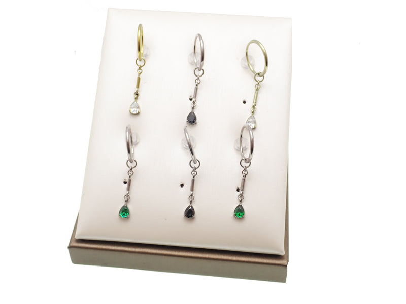 20g Titanium Hoop & charm dangle Earring