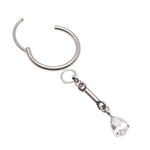 20g Titanium Hoop & charm dangle Earring