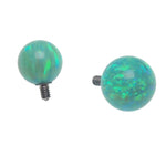 Titanium Barbell Kiwi Green Fire Opals