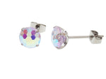 CZ Mermaid  Lavender Titanium Earrings Pair