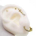 Dagger Titanium Flatback Piercing 18g, 16g, 14g