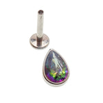 Large CZ Teardrop Flat Back 14g, 16g, 18g